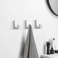 Patère Salle de Bain Chromée Murale Design, Unité ou Lot de 5
