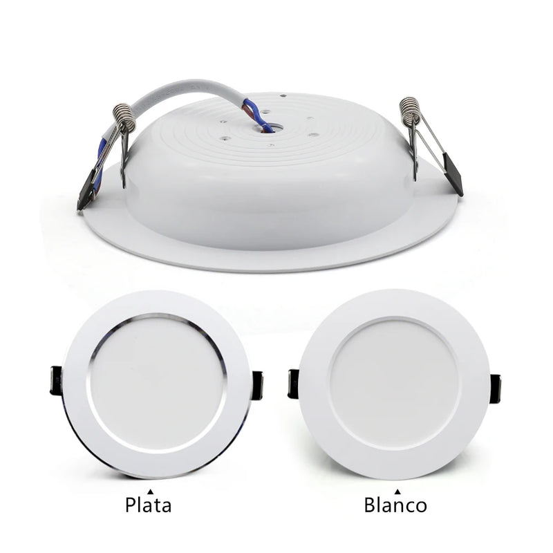 Spot LED Encastrable Cuisine Rond Blanc ou Argent, 7 à 18 W
