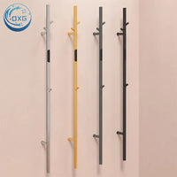 Sèche-Serviette Électrique Vertical avec Crochets et Minuterie Inox 152,5 cm