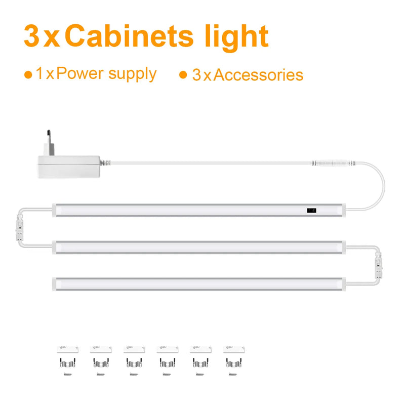 Réglette LED Sous Meuble Cuisine à Capteur de Geste, 30 à 50 cm