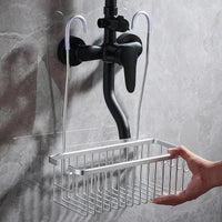 Étagère de Douche à Suspendre en Aluminium, Noir, Gris ou Argent, 31 cm