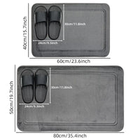 Tapis de Bain Antidérapant à Bordure en Relief, 11 Coloris, 2 Tailles