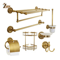 Accessoires Salle de Bain Laiton Antique Brossé à la Pièce, 20 Articles