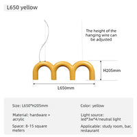 Suspension Cuisine LED Arches Colorées, 2 à 12 LED, 6 Coloris