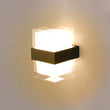 Applique Murale LED Abat-Jour Acrylique Carré ou Rond, 10 W, Noir