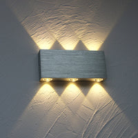 Applique Murale LED 6 Faisceaux Haut et Bas, Aluminium, 3 Finitions
