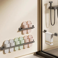 Porte-Serviette Sans Percer Aluminium Gris Anthracite 30 à 50 cm