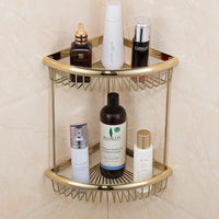 Accessoires Salle de Bain Doré à Cristal avec Gobelets Blancs, à la Pièce, 12 Articles