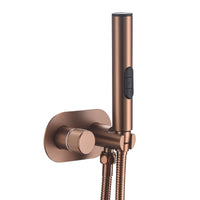 Douchette WC Murale Laiton, Mitigeur Eau Chaude et Froide, Flexible 1,5 m