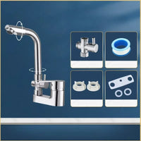 Mitigeur Lavabo Chromé à Inverseur Douchette, Bec Col de Cygne ou Bec Orientable