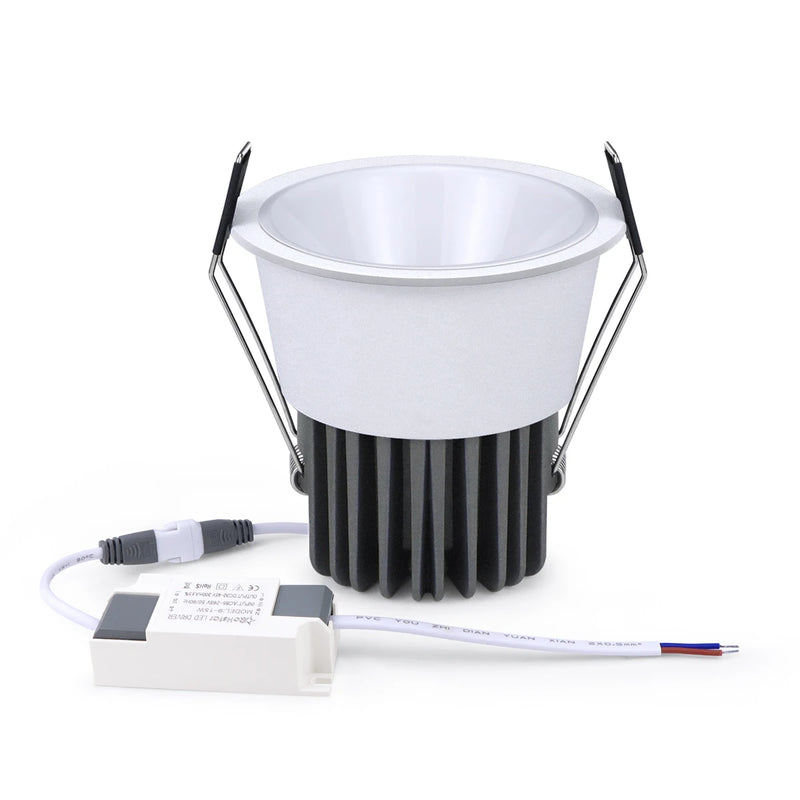 Spot LED Encastrable Cuisine Anti-Éblouissement, Noir ou Blanc, 7 ou 12 W