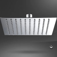 Pommeau de Douche Pluie Carré Inox Ultra-Mince, 15, 20, 25 ou 30 cm