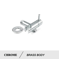Douchette WC Laiton Eau Froide avec Robinet d'Arrêt, Flexible Inox ou Spiralé