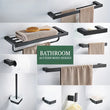 Accessoires Salle de Bain Noir Mat à la Pièce ou en Ensemble