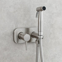 Douchette WC Mitigeur à Encastrer Platine Rectangulaire, 3 Finitions