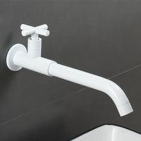 Robinet Lave-Main Mural Eau Froide, Bec Long 28 cm, Laiton