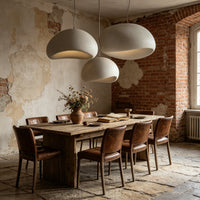 Suspension Cuisine Wabi-Sabi en Résine, Blanc ou Gris, 30 à 80 cm
