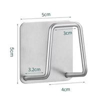 Porte-Éponge Adhésif Inox Noir, Blanc ou Argent, 1 à 5 Pièces, 5 x 5 cm