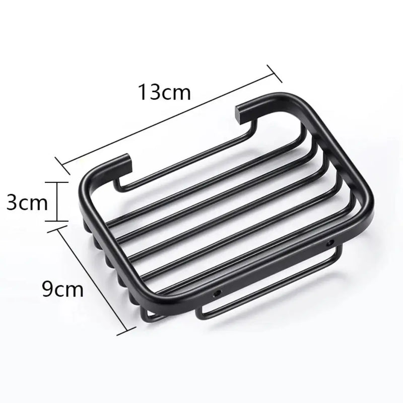 Porte-Savon Mural Aluminium sans Perçage à Grille de Drainage 13 cm