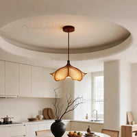 Suspension Cuisine Pétale Wabi-Sabi, Ø 45 cm, Blanc Chaud ou Froid