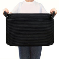 Panier de Rangement en Corde Tressée 58 L à Anses, 6 Coloris