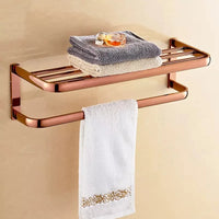 Accessoires Salle de Bain Or Rose Laiton à la Pièce, 13 Articles