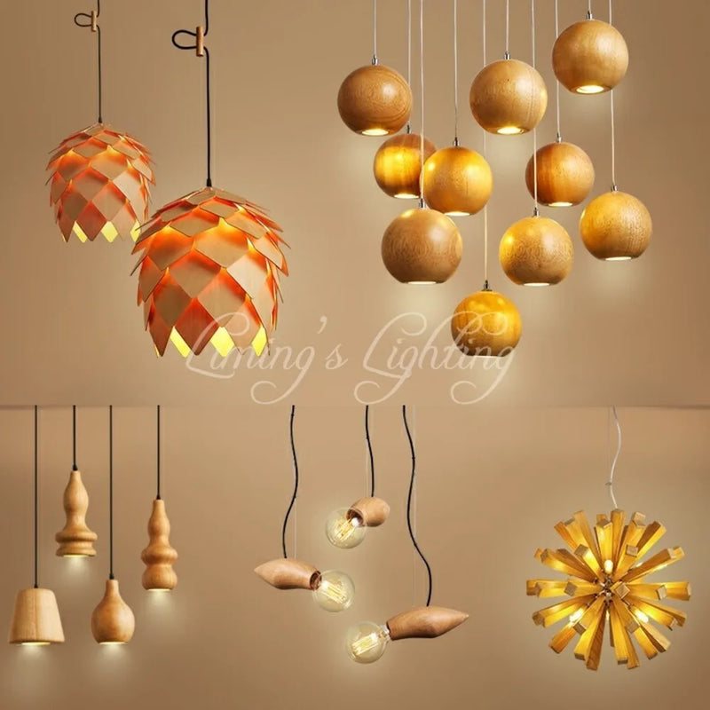 Suspension Cuisine en Bois à la Pièce, 24 Articles au Choix