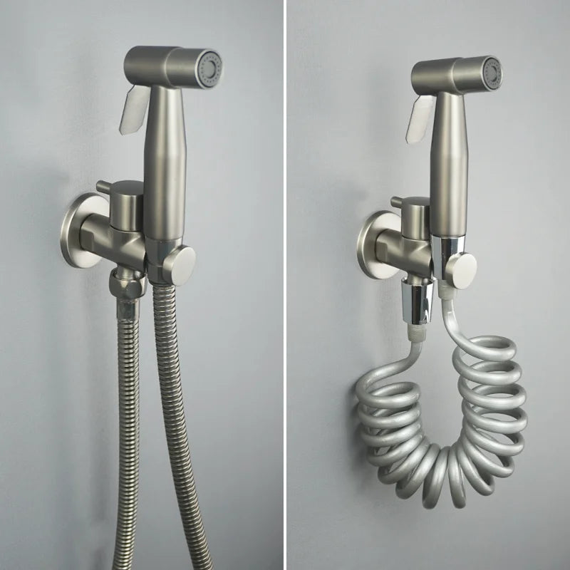 Douchette WC Kit Vanne et Flexible ou Pièces Seules, 4 Finitions