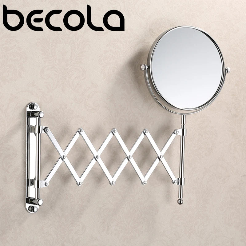 Miroir Grossissant Mural Rond Bras Rétractable 3X 20 cm