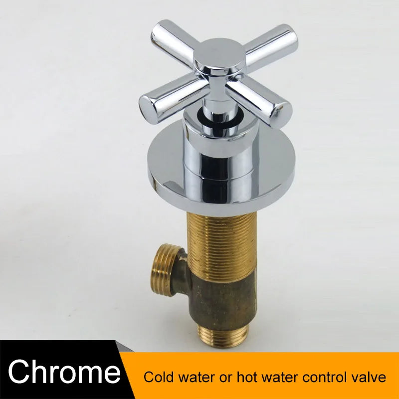Vanne de Baignoire Laiton Chromé, Quatre Styles de Poignée, 10 Modèles