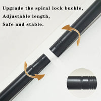 Barre de Douche Extensible Noire sans Perçage, 70 à 280 cm