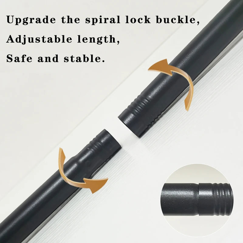 Barre de Douche Extensible Noire sans Perçage, 70 à 280 cm