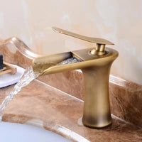Mitigeur Lavabo Cascade Laiton, 9 Finitions, Bas ou Haut