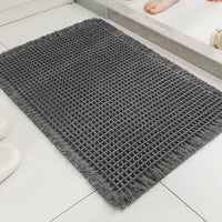 Tapis de Bain à Pompons Antidérapant Ultra Absorbant