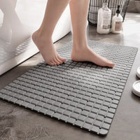 Tapis de Douche Antidérapant en PVC Drainant, Quadrillé 71 x 40 cm