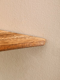 Étagère d'Angle Murale en Bois Brûlé, Étagère Seule ou Lot de 3