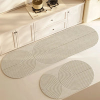 Tapis de Cuisine Antidérapant Lavable Absorbant Motifs Géométriques 40 à 160 cm