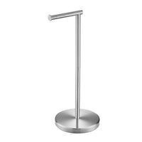 Porte-Papier Toilette sur Pied Inox 304 Brossé, 52 cm, Base Ronde 20 cm