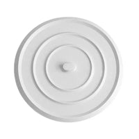 Bouchon de Baignoire Silicone Plat 11 cm Blanc pour Évier et Lavabo
