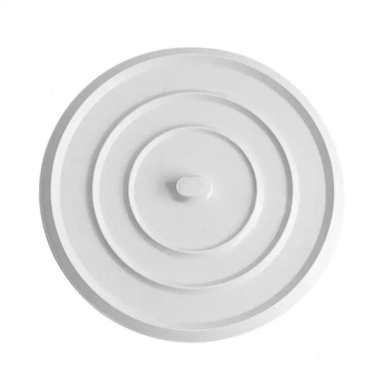Bouchon de Baignoire Silicone Plat 11 cm Blanc pour Évier et Lavabo