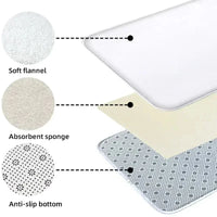 Tapis de Bain Vagues Océan Microfibre Antidérapant
