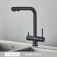 Mitigeur de Cuisine Filtrant Laiton Double Poignée Extractible