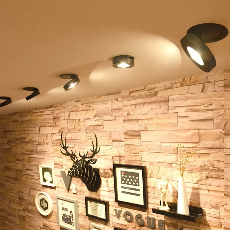 Spot LED Encastrable Rotatif 360° Cuisine, Pliable à 90°, 5 à 24 W