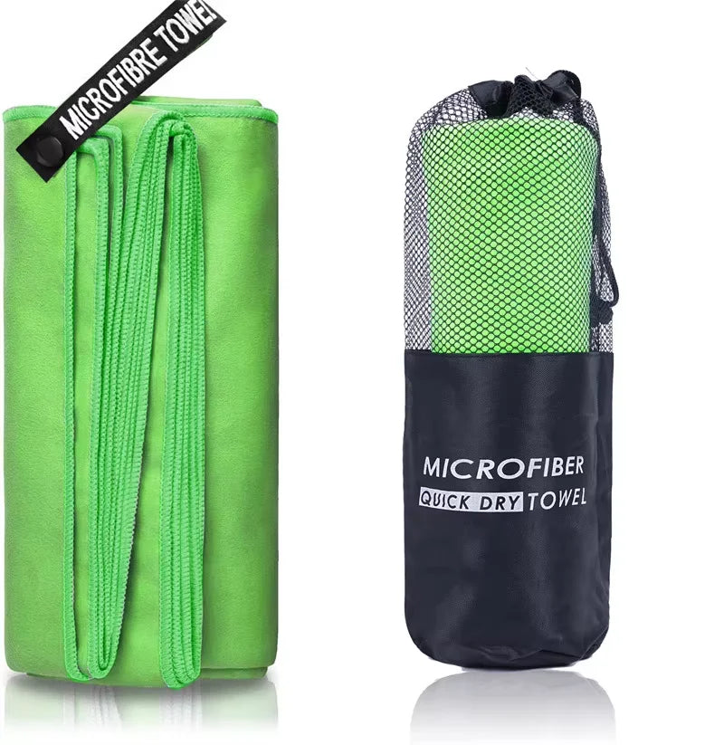 Serviette de Bain Microfibre Séchage Rapide avec Pochette, 4 Tailles