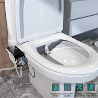 Bidet WC Non Électrique Double Buse Raccord G1/2, Rallonge Flexible en Option