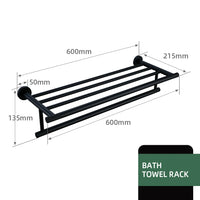 Accessoires Salle de Bain Noir Mat à la Pièce ou en Kit, 20 Choix