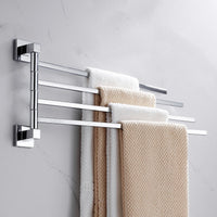 Porte-Serviette Pivotant Chromé en Inox, 2, 3 ou 4 Bras