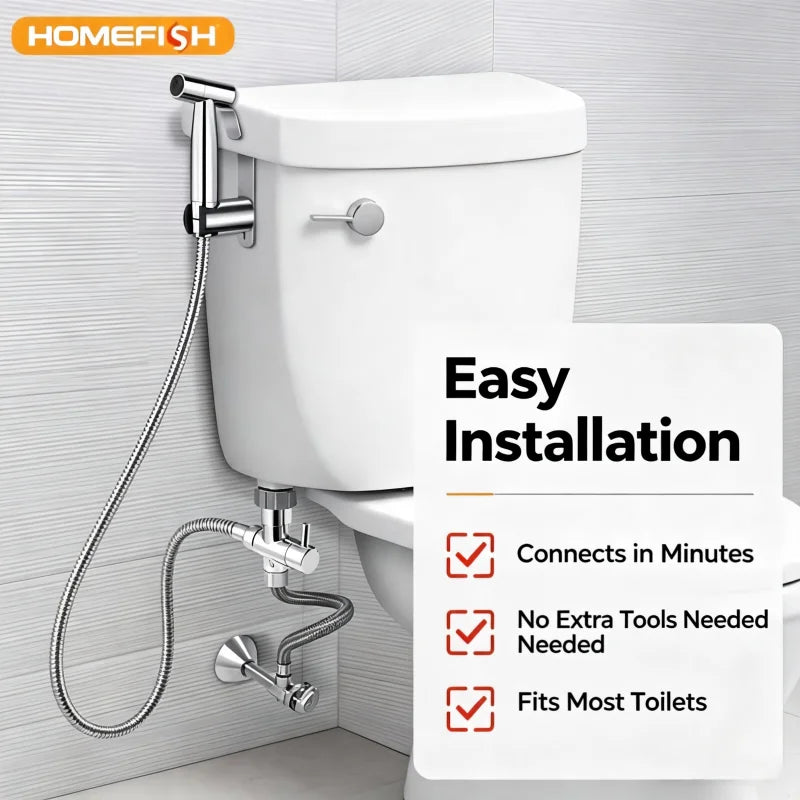 Douchette WC Inox Kit Complet Anti-Calcaire
