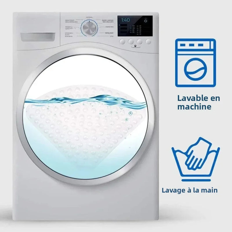 Tapis de Douche d'Angle Antidérapant Ventouses 53cm