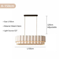Suspension Cuisine Tissu Festonné, Ronde ou Linéaire, Ø 32 à 150 cm